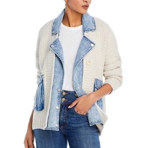 Blank NYC Cream and Blue Jacket